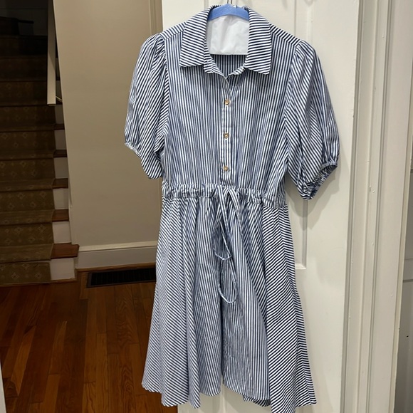 Duffield Lane navy stripe dress - Picture 1 of 2